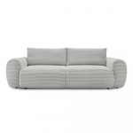 I&scaron; kordinio velveto sulankstoma sofa &scaron;viesiai pilkos spalvos 257 cm Lucien &ndash; Bobochic Paris