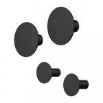 Sieniniai juodos spalvos kabliai 4 vnt. Ponto &ndash; Blomus