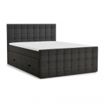 Antracito spalvos spyruoklinė lova su sandėliavimo vieta 160x200 cm Tasca &ndash; Maison de R&ecirc;ve