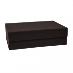 Tamsiai rudos spalvos i&scaron; kartono daiktadėžė su dangčiu 45x33x15 cm Hako &ndash; OYOY Living Design