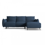 Mėlynos spalvos kampinė sofa (su de&scaron;iniuoju kampu) Malie &ndash; Makamii