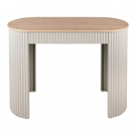 Smėlio spalvos i&scaron; metalo konsolinis staliukas 40x100 cm Estriado &ndash; Leitmotiv