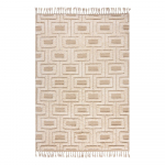 Rankų darbo smėlio spalvos/kreminės spalvos i&scaron; vilnos kilimas 120x170 cm Greek Key &ndash; Flair Rugs