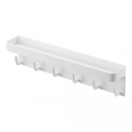 Baltas sieninis raktų laikiklis su lentyna YAMAZAKI Smart