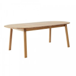 I&scaron; ąžuolo masyvo prailginamas valgomojo stalas su papildomu stalvir&scaron;iu 100x220 cm Amalfi &ndash; Hammel Furniture