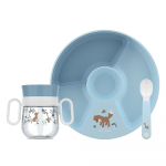 Plastikiniai vaiki&scaron;ki valgomojo rinkiniai 3 vnt. Forest Friends by Little Dutch &ndash; Mepal