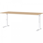 Reguliuojamas darbo stalas su ąžuolo dekoro stalvir&scaron;iu 80x180 cm Downey &ndash; Germania