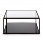 Juodas kavos staliukas Kave Home Green Hill, 80 x 80 cm