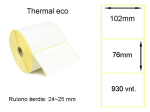 Lipnios Termo etiketės 102x76mm. 930 vnt Balta (Thermal ECO)