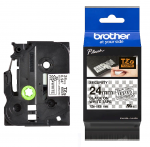Lipni juostelė Brother TZE-SE5 24mm. (Balta / Juoda) Apsauginė OEM
