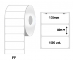 Lipnios etiketės 100x40mm. 1000 vnt (PP)