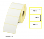 Lipnios Termo etiketės 52x59mm. 500 vnt (Thermal Top)