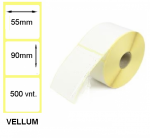 Lipnios etiketės 55x90mm. 500 vnt (Vellum)