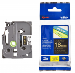 Lipni juostelė Brother TZE-344 18mm. (Juoda / Auksinė) OEM