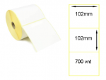 Lipnios Termo etiketės 102x102mm. 700 vnt Balta (Thermal ECO)