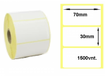 Lipnios Termo etiketės 70x30mm. 1500 vnt (Thermal ECO)
