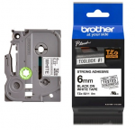 Brother TZe-S211 Lipni juostelė (6 mm, juodas ant baltos, stipriai lipni) &ndash; Originali