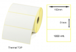 Lipnios Termo etiketės 102x51mm. 1000 vnt (Thermal Top)