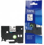 Lipni juostelė Brother TZE-241, 18 mm, juodas ant baltos, Premium
