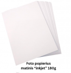 Foto popierius Inkjet matte A4, 180g/m2, 50 lapų