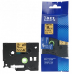 Brother TZE-841 lipni juostelė (18 mm, juoda ant auksinės) &ndash; Eco