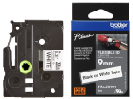 Lipni juostelė Brother TZE-FX221 9mm. (Balta lanksti) OEM