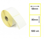 Lipnios Termo etiketės 58x80mm. 500 vnt (Thermal ECO)