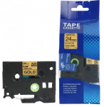 Lipni juostelė Brother TZE-851 24mm. (Auksinė / Juoda) ECO