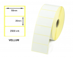Lipnios etiketės 50x20mm. 2500 vnt (Vellum)