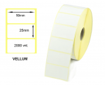 Lipnios etiketės 50x25mm. 2000 vnt (Vellum)