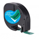 Lipni juostelė DYMO LetraTag 91204, 12mm. (Žalia/ Juoda)