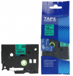 Brother TZE-741 lipni juostelė (18 mm, juoda ant žalios) &ndash; Eco