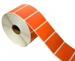 Lipnios Termo etiketės 57x32mm. 1500 vnt Oranžinė (Thermal TOP)
