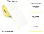 Lipnios Termo etiketės 102x152mm. 300 vnt Balta (Thermal ECO)