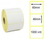 Lipnios Termo etiketės 60x46mm. 1000 vnt (Thermal ECO)