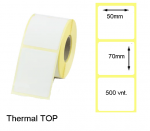 Lipnios Termo etiketės 50x70mm. 500 vnt (Thermal Top)