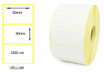 Lipnios etiketės 80x30mm. 1500 vnt (Vellum)