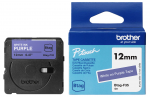 Lipni juostelė Brother Btag-F35, 12mm. (Violetinė / balta) OEM
