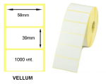 Lipnios etiketės 58x39mm. 1000 vnt (Vellum)