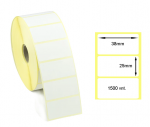Lipnios Termo etiketės 38x25mm. 1500 vnt (Thermal ECO)