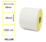 Lipnios etiketės 68x46mm. 1000 vnt (Vellum)