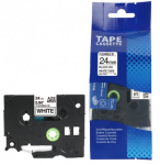 Lipni juostelė Brother TZE-FX251 24mm. (Balta / Juoda) ECO