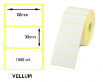 Lipnios etiketės 58x30mm. 1500 vnt (Vellum)