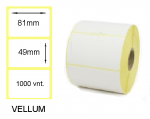 Lipnios etiketės 81x49mm. 1000 vnt (Vellum)
