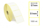 Lipnios Termo etiketės 57x51mm. 1000 vnt (Thermal ECO)