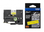 Termo vamzdelis, juostelė Brother HSE-651E, 21mm. (Geltona / Juoda) OEM