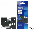 Lipni juostelė Brother TZE-V221, Vinyl, 9mm. (Balta / Juoda) ECO