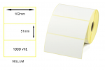 Lipnios etiketės 102x51mm. 1000 vnt (Vellum)