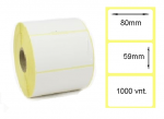 Lipnios Termo etiketės 80x59mm. 1000 vnt (Thermal ECO)