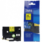 Termo vamzdelis, juostelė Brother HSE-651E, 24mm. (Geltona / Juoda) ECO